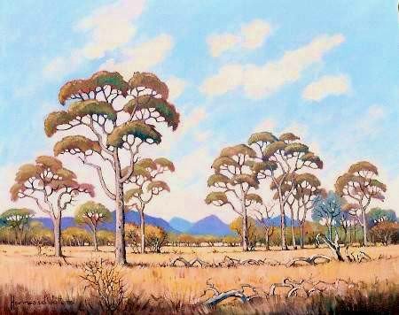 Oil on Stretched Canvas  Size: (500x400x20)mm,  Frame: (680x580x45)mm  SOLD 2009
