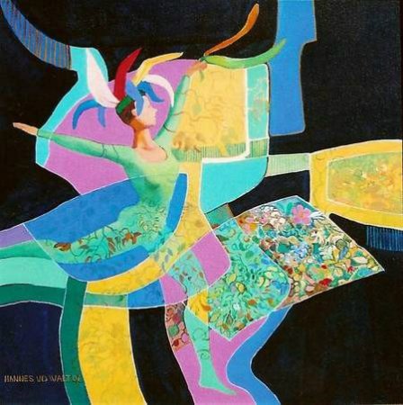Acrylic on Stretched Canvas  Size: (600x600x25)mm,  Frame: (610x610x35)mm  SOLD 2008