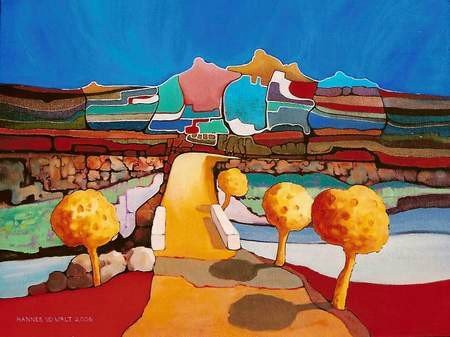 Acrylic on Canvas Board  Size: (600x450x5)mm,  Frame: (680x530x35)mm  SOLD 2009