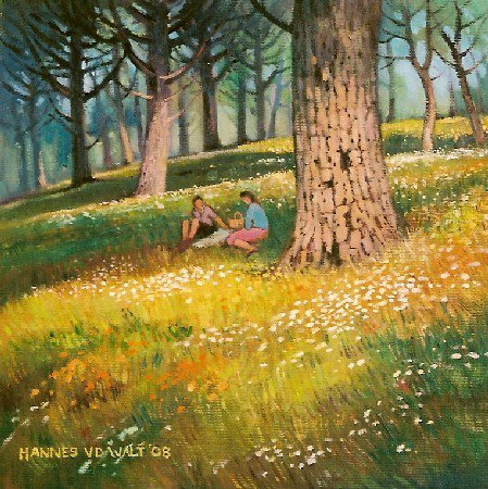 Oil on Canvas Board  Size: (253x253x3)mm  Frame: (428x428x30)mm SOLD 2023 (SA)