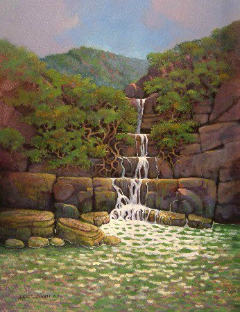 Acrylic on Stretched Canvas Size: (560x710x20)mm Frame: (570x720x30)mm SOLD 2011